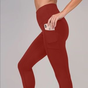 90 Degree by Reflex Rust 7/8 Leggings with pockets